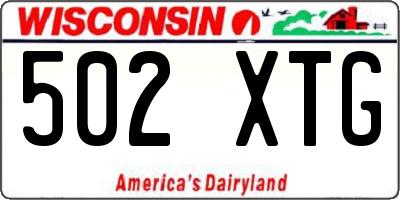 WI license plate 502XTG