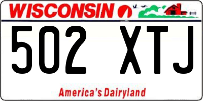 WI license plate 502XTJ