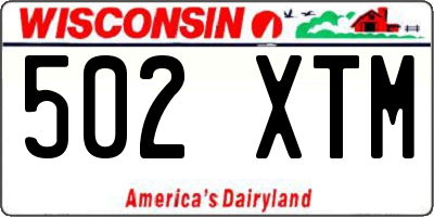WI license plate 502XTM
