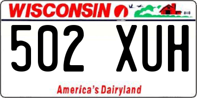 WI license plate 502XUH