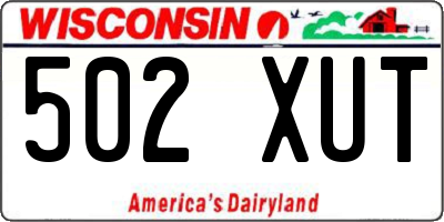 WI license plate 502XUT
