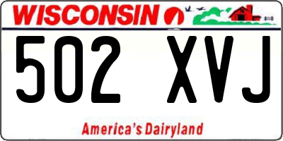 WI license plate 502XVJ