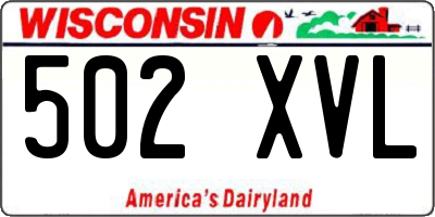 WI license plate 502XVL