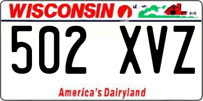 WI license plate 502XVZ