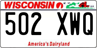 WI license plate 502XWQ