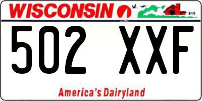 WI license plate 502XXF