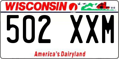 WI license plate 502XXM