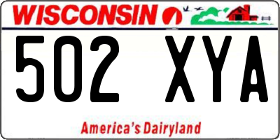 WI license plate 502XYA