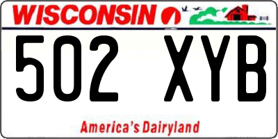 WI license plate 502XYB