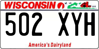 WI license plate 502XYH