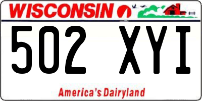 WI license plate 502XYI