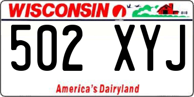 WI license plate 502XYJ
