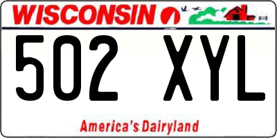 WI license plate 502XYL