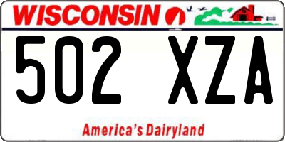 WI license plate 502XZA