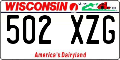 WI license plate 502XZG