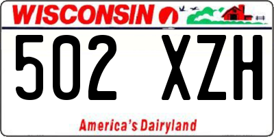 WI license plate 502XZH
