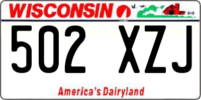 WI license plate 502XZJ