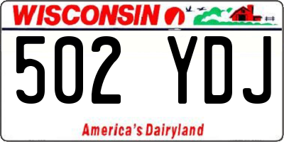 WI license plate 502YDJ