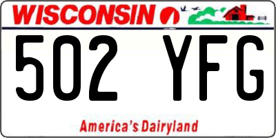 WI license plate 502YFG