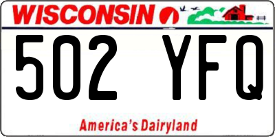 WI license plate 502YFQ