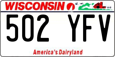 WI license plate 502YFV