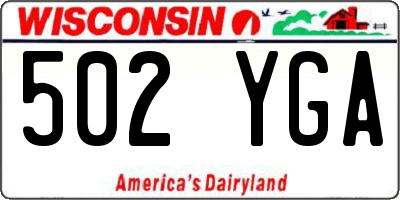 WI license plate 502YGA