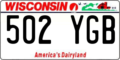 WI license plate 502YGB