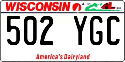 WI license plate 502YGC