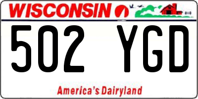 WI license plate 502YGD