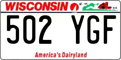 WI license plate 502YGF