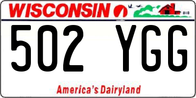 WI license plate 502YGG