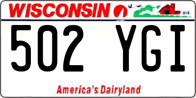 WI license plate 502YGI
