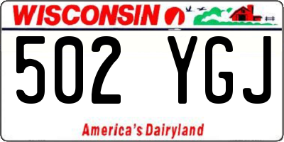 WI license plate 502YGJ