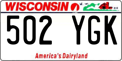 WI license plate 502YGK