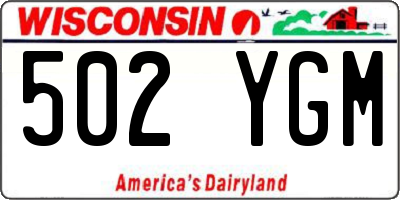WI license plate 502YGM