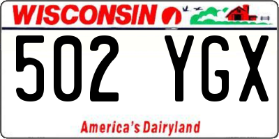 WI license plate 502YGX
