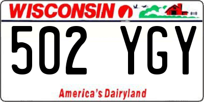 WI license plate 502YGY