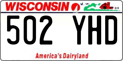 WI license plate 502YHD