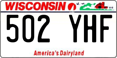 WI license plate 502YHF