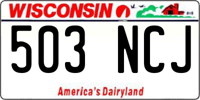 WI license plate 503NCJ