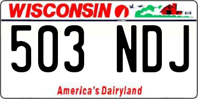 WI license plate 503NDJ