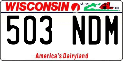 WI license plate 503NDM