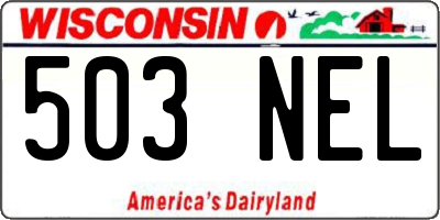 WI license plate 503NEL