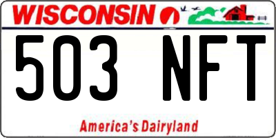 WI license plate 503NFT