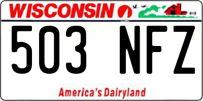 WI license plate 503NFZ