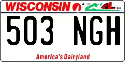 WI license plate 503NGH