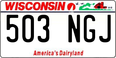 WI license plate 503NGJ