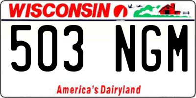 WI license plate 503NGM