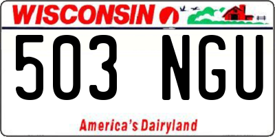 WI license plate 503NGU