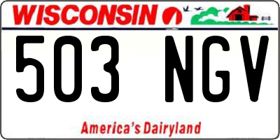 WI license plate 503NGV